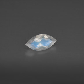 Pietra di luna arcobaleno naturale bianco da 0,47 ct, trasparente, trasparente/traslucido