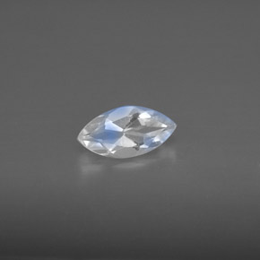 Pietra di luna arcobaleno naturale bianco da 0,46 ct, trasparente, trasparente/traslucido