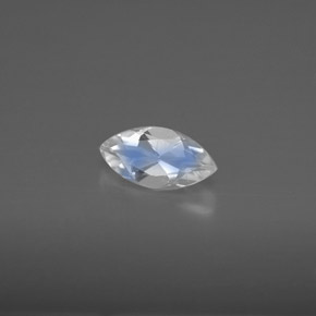 Pietra di luna arcobaleno naturale bianco da 0,46 ct, trasparente, trasparente/traslucido
