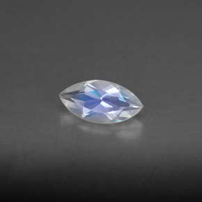 Pietra di luna arcobaleno naturale bianco da 0,50 ct, trasparente, trasparente/traslucido