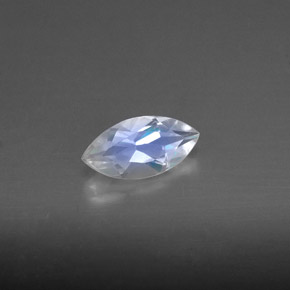 Pietra di luna arcobaleno naturale bianco da 0,50 ct, trasparente, trasparente/traslucido