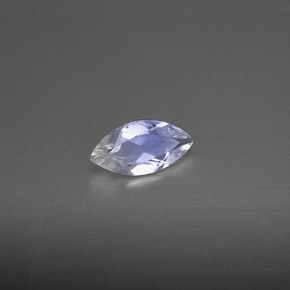 Pietra di luna arcobaleno naturale bianco da 0,41 ct, trasparente, trasparente/traslucido