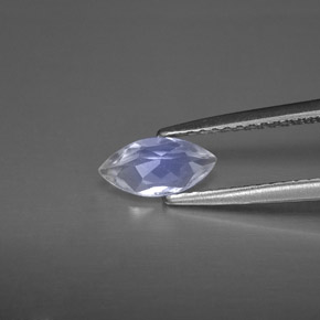 Pietra di luna arcobaleno naturale bianco da 0,41 ct, trasparente, trasparente/traslucido