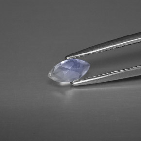 Pietra di luna arcobaleno Blu bianco naturale da 0.23 ct, Trasparente, Trasparente/Traslucido