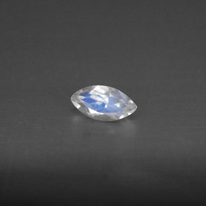 Pietra di luna arcobaleno naturale bianco da 0,28 ct, trasparente, trasparente/traslucido