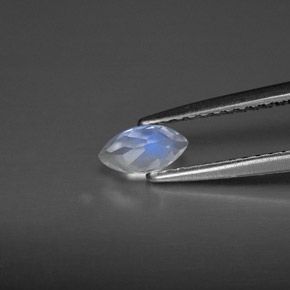 Pietra di luna arcobaleno naturale bianco da 0,28 ct, trasparente, trasparente/traslucido