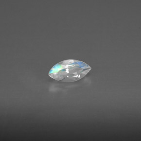 Pietra di luna arcobaleno naturale bianco da 0,24 ct, trasparente, trasparente/traslucido