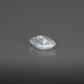 Pietra di luna arcobaleno naturale bianco da 0,24 ct, trasparente, trasparente/traslucido