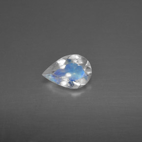 Pietra di luna arcobaleno naturale bianco da 0,50 ct, trasparente, trasparente/traslucido