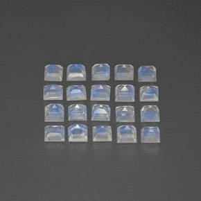 Pietra di luna arcobaleno naturale bianco da 3,35 ct, trasparente, trasparente/traslucido
