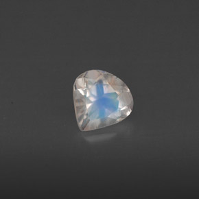 Pietra di luna arcobaleno naturale bianco da 0,35 ct, trasparente, trasparente/traslucido