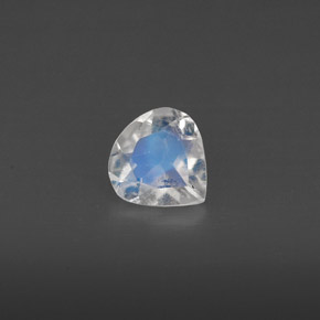 Pietra di luna arcobaleno naturale bianco da 0,36 ct, trasparente, trasparente/traslucido