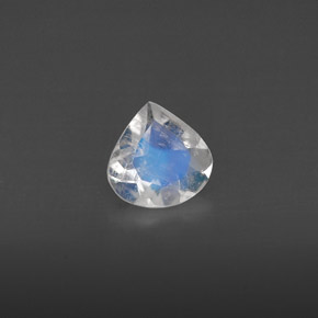 Pietra di luna arcobaleno naturale bianco da 0,36 ct, trasparente, trasparente/traslucido