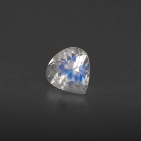 Pietra di luna arcobaleno naturale bianco da 0,44 ct, trasparente, trasparente/traslucido