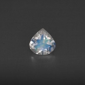 Pietra di luna arcobaleno Blu bianco naturale da 0.32 ct, Trasparente, Trasparente/Traslucido