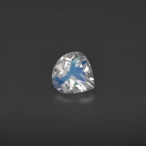 Pietra di luna arcobaleno Blu bianco naturale da 0.32 ct, Trasparente, Trasparente/Traslucido