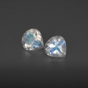 Gemme di Pietra di luna arcobaleno Blu bianco naturale da  ct, Trasparente, Trasparente/Traslucido