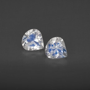 Gemme di Pietra di luna arcobaleno Blu bianco naturale da  ct, Trasparente, Trasparente/Traslucido