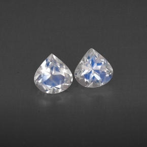 Gemme di Pietra di luna arcobaleno Blu bianco naturale da  ct, Trasparente, Trasparente/Traslucido