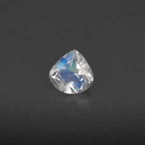 Pietra di luna arcobaleno naturale bianco da 0,31 ct, trasparente, trasparente/traslucido