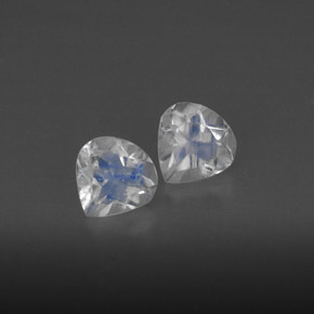 Gemme di Pietra di luna arcobaleno Blu bianco naturale da  ct, Trasparente, Trasparente/Traslucido