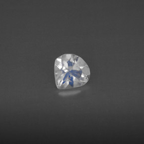 Pietra di luna arcobaleno naturale bianco da 0,39 ct, trasparente, trasparente/traslucido