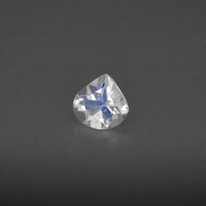 Pietra di luna arcobaleno naturale bianco da 0,39 ct, trasparente, trasparente/traslucido