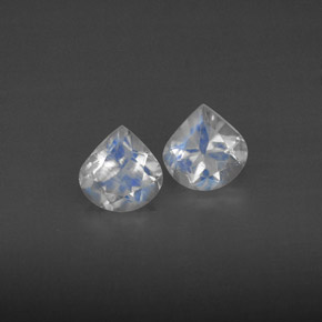 Gemme di Pietra di luna arcobaleno Blu bianco naturale da  ct, Trasparente, Trasparente/Traslucido