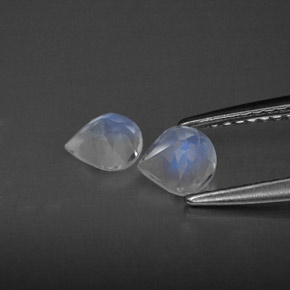 Gemme di Pietra di luna arcobaleno Blu bianco naturale da  ct, Trasparente, Trasparente/Traslucido