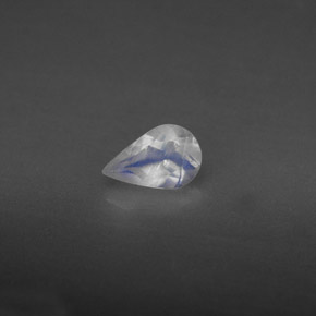 Pietra di luna arcobaleno blu e bianco naturale da 0,36 ct, trasparente, trasparente/traslucido