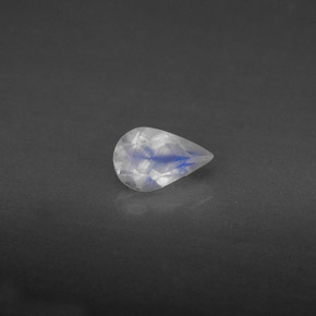 Pietra di luna arcobaleno blu e bianco naturale da 0,36 ct, trasparente, trasparente/traslucido