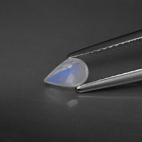 Pietra di luna arcobaleno blu e bianco naturale da 0,36 ct, trasparente, trasparente/traslucido