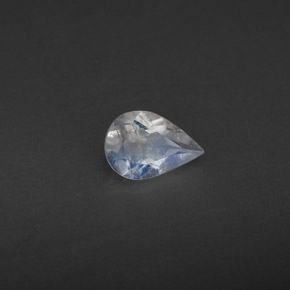 Pietra di luna arcobaleno Blu bianco naturale da 0.30 ct, Trasparente, Trasparente/Traslucido