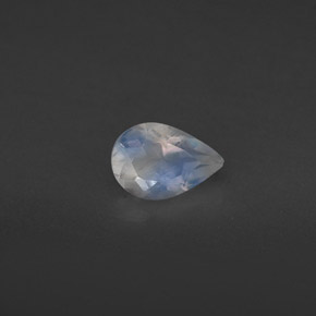 Pietra di luna arcobaleno naturale bianco da 0,37 ct, trasparente, trasparente/traslucido