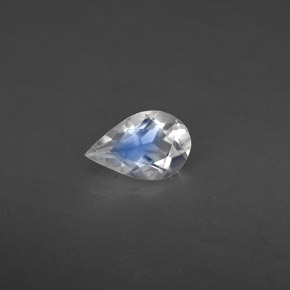 Pietra di luna arcobaleno naturale bianco da 0,34 ct, trasparente, trasparente/traslucido