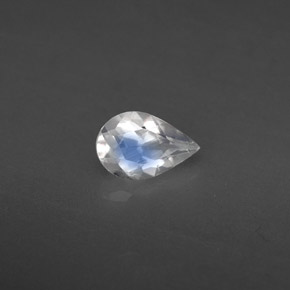 Pietra di luna arcobaleno naturale bianco da 0,34 ct, trasparente, trasparente/traslucido