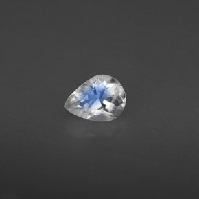 Pietra di luna arcobaleno naturale bianco da 0,31 ct, trasparente, trasparente/traslucido