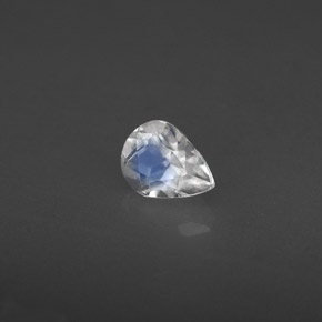 Pietra di luna arcobaleno naturale bianco da 0,31 ct, trasparente, trasparente/traslucido