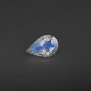 Pietra di luna arcobaleno naturale bianco da 0,33 ct, trasparente, trasparente/traslucido