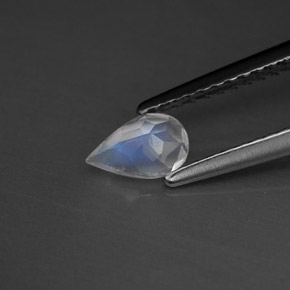 Pietra di luna arcobaleno naturale bianco da 0,33 ct, trasparente, trasparente/traslucido