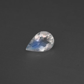 Pietra di luna arcobaleno naturale bianco da 0,31 ct, trasparente, trasparente/traslucido