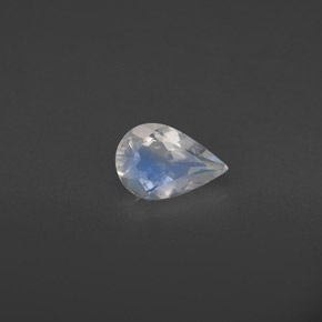 Pietra di luna arcobaleno naturale bianco da 0,31 ct, trasparente, trasparente/traslucido