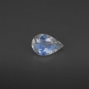 Pietra di luna arcobaleno naturale bianco da 0,35 ct, trasparente, trasparente/traslucido