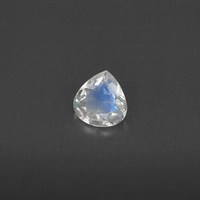 Pietra di luna arcobaleno naturale bianco da 0,24 ct, trasparente, trasparente/traslucido