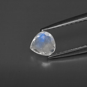 Pietra di luna arcobaleno naturale bianco da 0,24 ct, trasparente, trasparente/traslucido