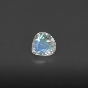 Pietra di luna arcobaleno naturale bianco da 0,31 ct, trasparente, trasparente/traslucido