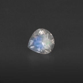 Pietra di luna arcobaleno naturale bianco da 0,33 ct, trasparente, trasparente/traslucido