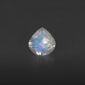 Pietra di luna arcobaleno naturale bianco da 0,33 ct, trasparente, trasparente/traslucido