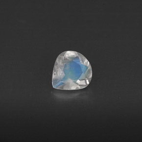 Pietra di luna arcobaleno naturale bianco da 0,26 ct, trasparente, trasparente/traslucido
