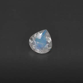 Pietra di luna arcobaleno naturale bianco da 0,26 ct, trasparente, trasparente/traslucido